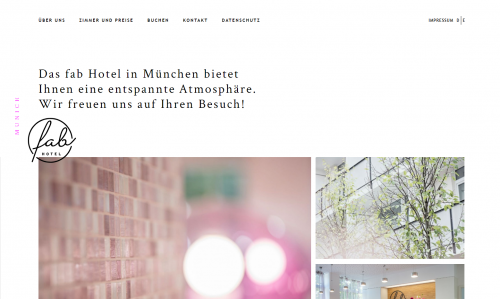 Firmenprofil von: Erholungsurlaub in München: im modernen fab Hotel 